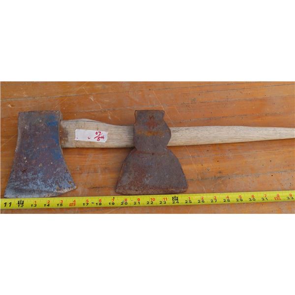 2 Vintage broad axe heads