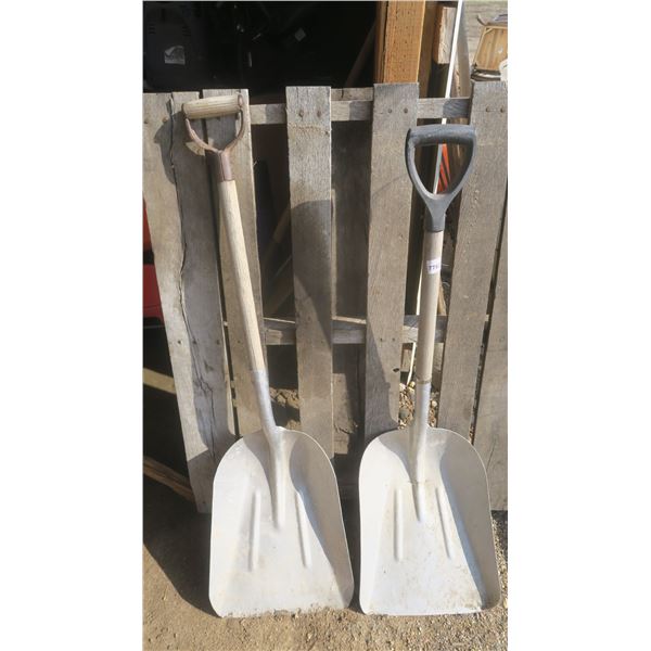 2 aluminum shovels