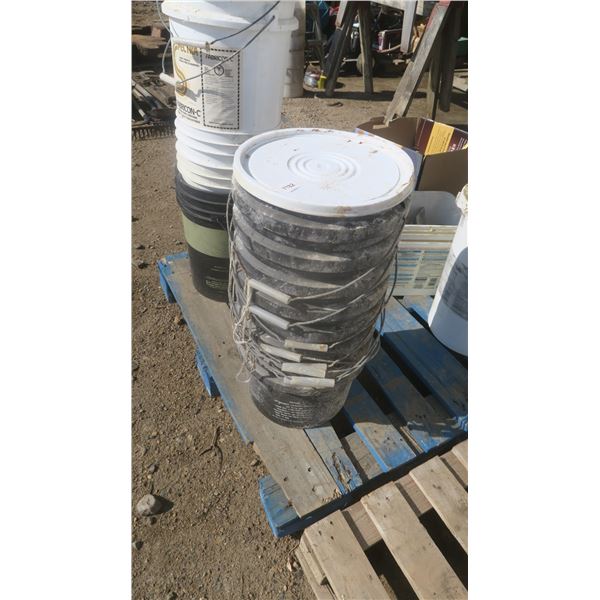 lot of assorted buckets