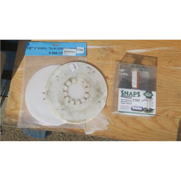 2 10" 5th wheel slik-disks and snaps lite pins