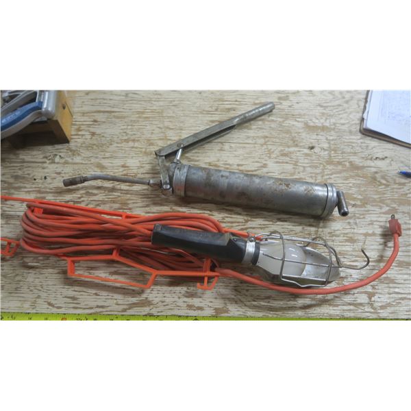 trouble light and grease gun