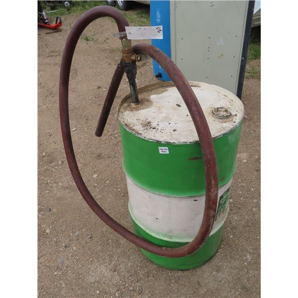 Drum with hose & valve  - Diesel motor oil - empty