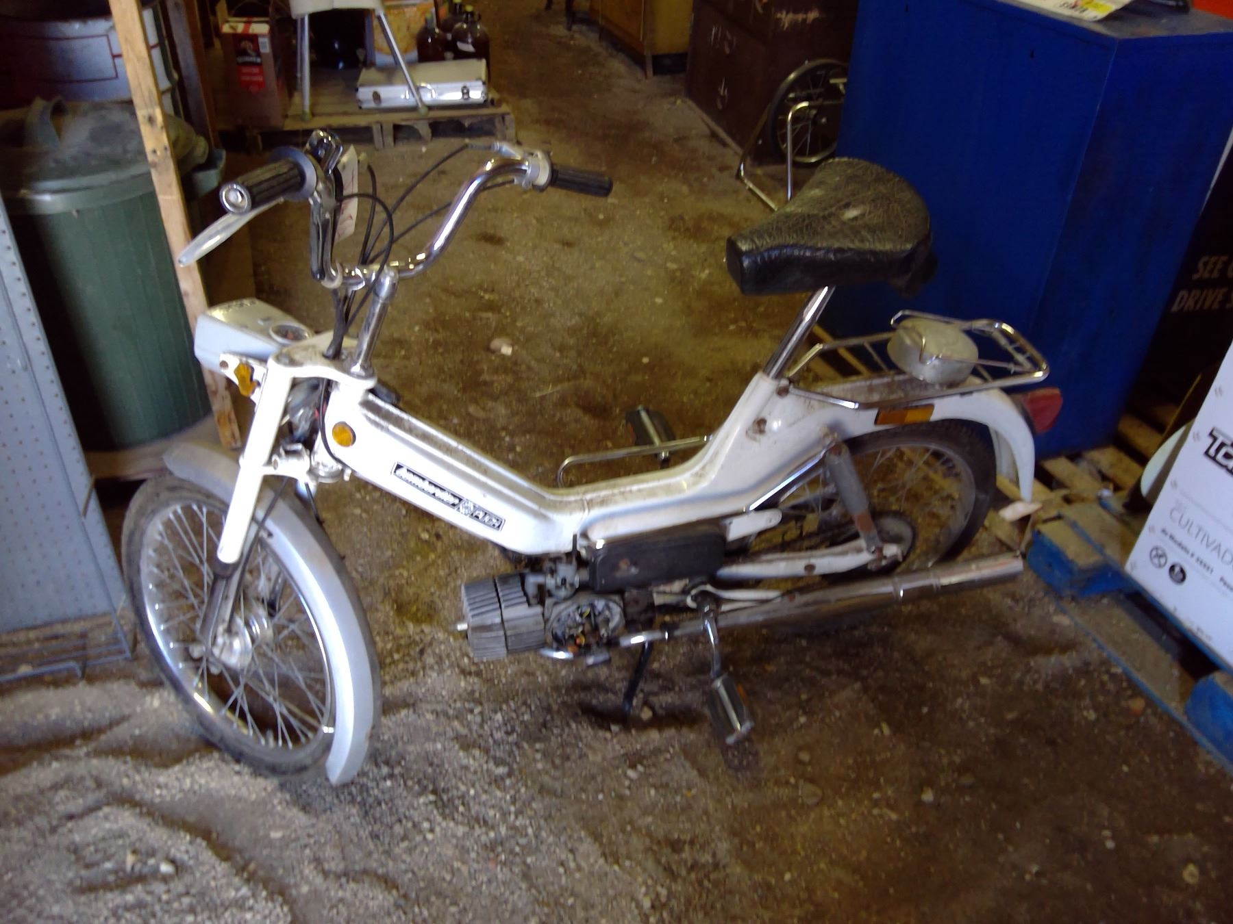 Bombardier Puch Moped AS IS, note missing cover on rear rack shows 1114 ...