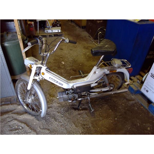 Bombardier Puch Moped  AS IS, note missing cover on rear rack  shows 1114.0 miles on odometer, Ser #
