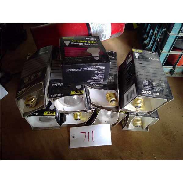 8  300W bulbls, 2 50W bulbs