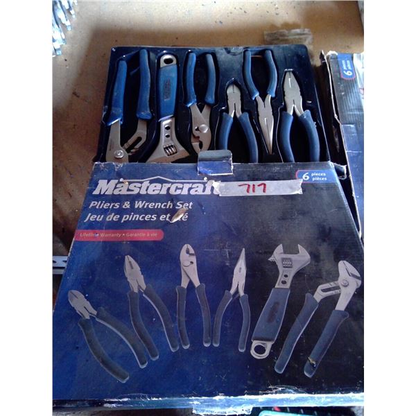 Mastercraft wrench and plier set in orginal packaging appear unused