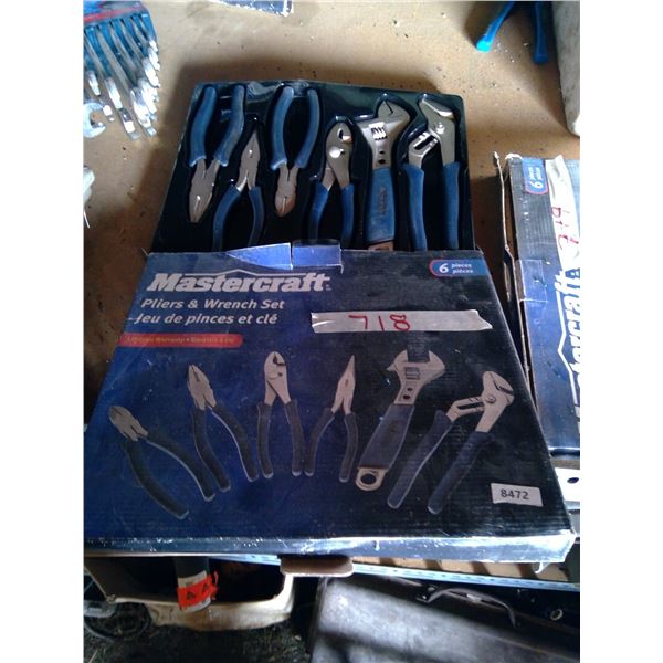 Mastercraft wrench and plier set in orginal packaging appear unused