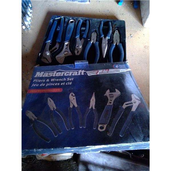 Mastercraft wrench and plier set in orginal packaging appear unused