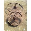 Image 2 : 2 steel wheels ( 30 and 53" diameter)