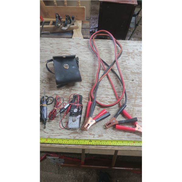 voltage tester, voltage meter and jumper cables