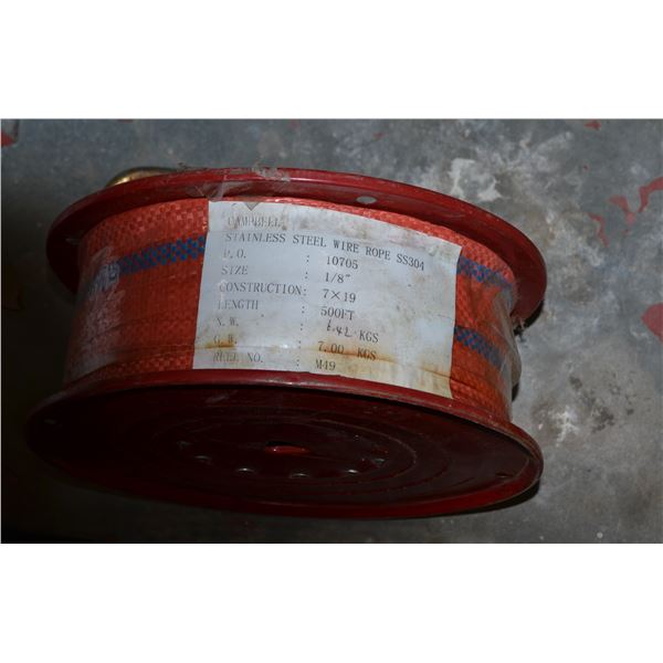 500ft stainless steel rope 1/8"