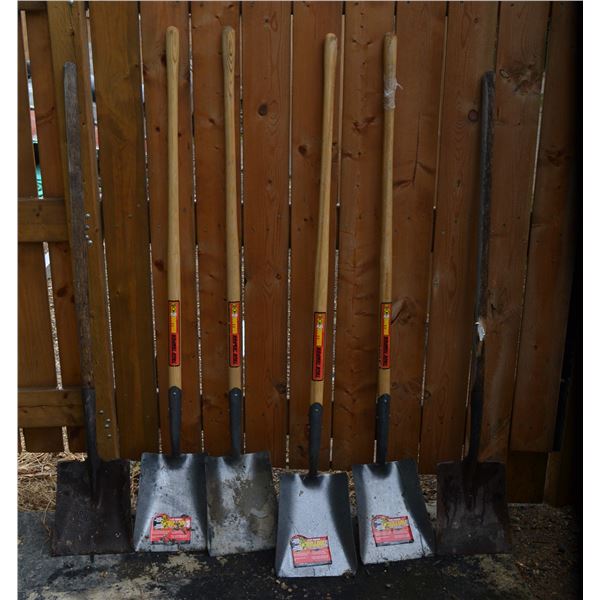 6 Square nose shovels