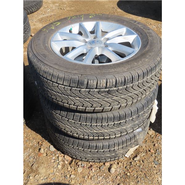 Set of 3 225/65R17 102T Yokohama Avid S33 Tires with rims