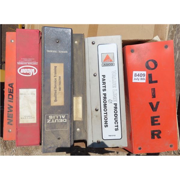Box of Tractor manuals
