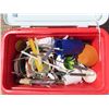 Image 3 : Lot of camping Cooler with contents & water jug/cooler