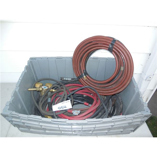 Box of hoses (hydraulic, oxy/acetylene etc.