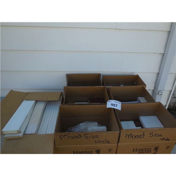 Boxes of Wood Blocks of Various Sizes & Colours (previously used in display cases)