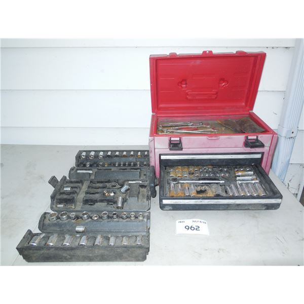 2 partial Craftsman socket, and wrench sets