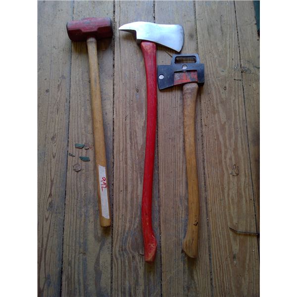 Firemans axe, axe and post maul