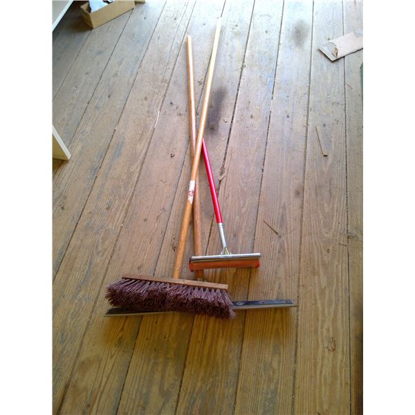 Broom, squegee ( floor and windshield)