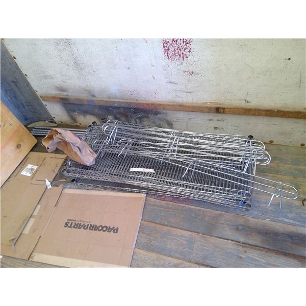 metal 6 shelf storage unit (shelves 18 X 47.5")