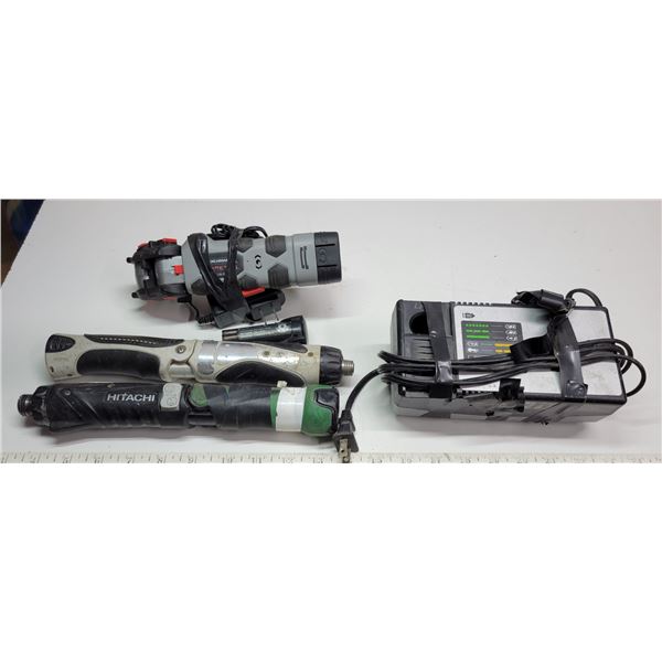 Lot of Electric Screwdrivers; Hitachi, Panasonic, BenchMark