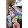 Image 6 : Box of Assorted Things; Fishing, Containers, Golf Tees, etc.