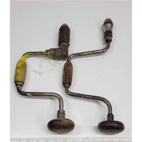 2 Vintage Hand Drills