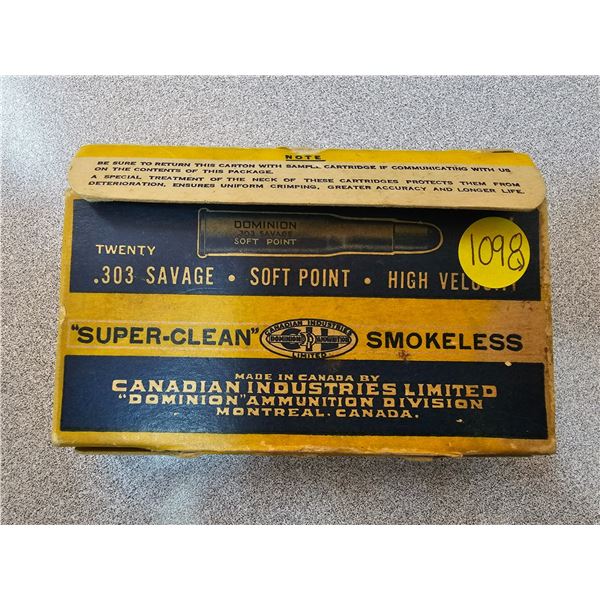 Dominion 303 Savage centerfire (15) CANNOT SHIP