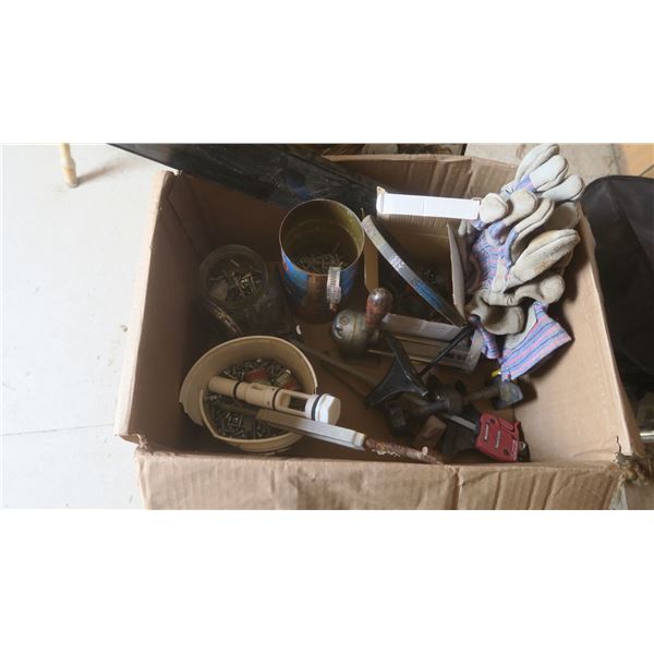 assorted hardware - screws, nails, etc.