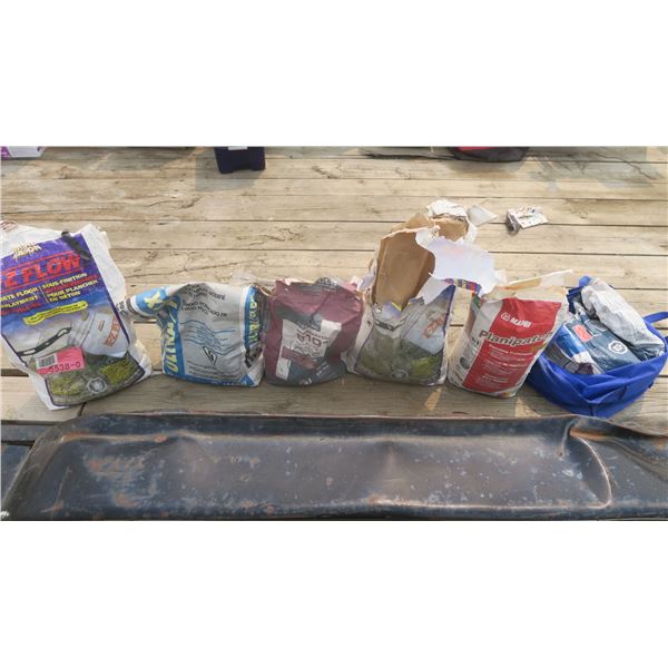 assorted bags of concrete