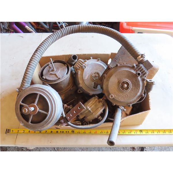 Box of Carburetors and parts
