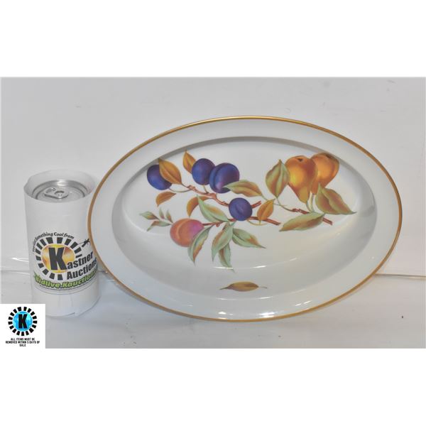 ROYAL WORCESTER "EVESHAM" OVAL CASSEROLE 11.5"