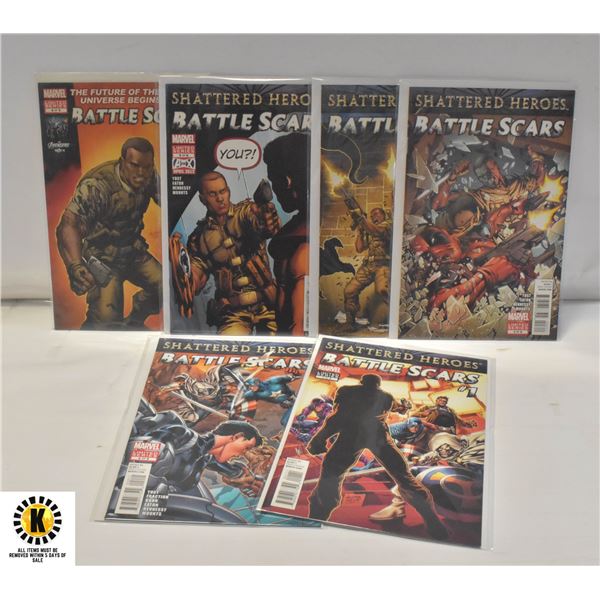 MARVEL BATTLE SCARS #1-6 COMIC SET