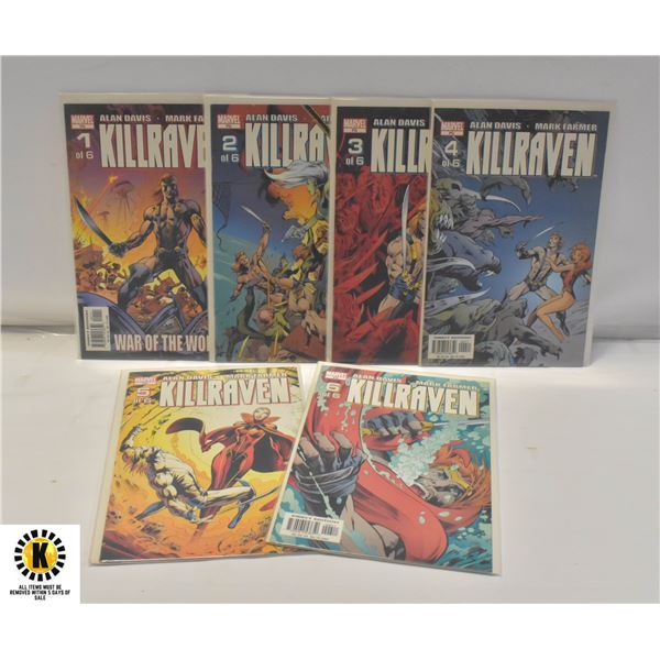 MARVEL KILLRAVEN #1-6 COMIC SET