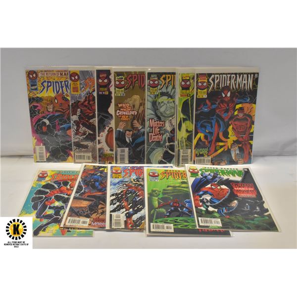 MARVEL SIPDERMAN #66-80 COMIC LOT, 1990