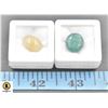 Image 1 : #182-EMERALD 8.45 CT& GOLDEN RUTITE QZ 7.1CT