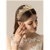 Image 1 : NEW EXACCO GOLD TONE TIARA WITH CRYSTALS