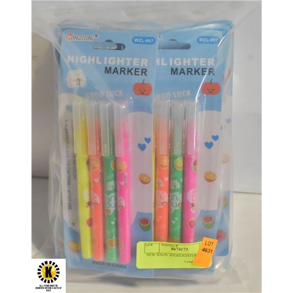 NEW BAGS- HIGHLIGHTER MARKERS