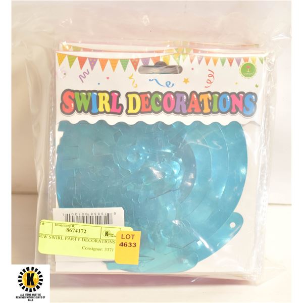 NEW SWIRL PARTY DECORATIONS