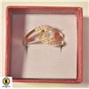WOMENS CROSSOVER ROUND RING .925 PLATED