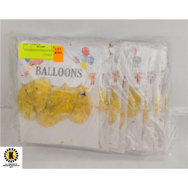 NEW BAGS OF CONFETTI BALLOONS