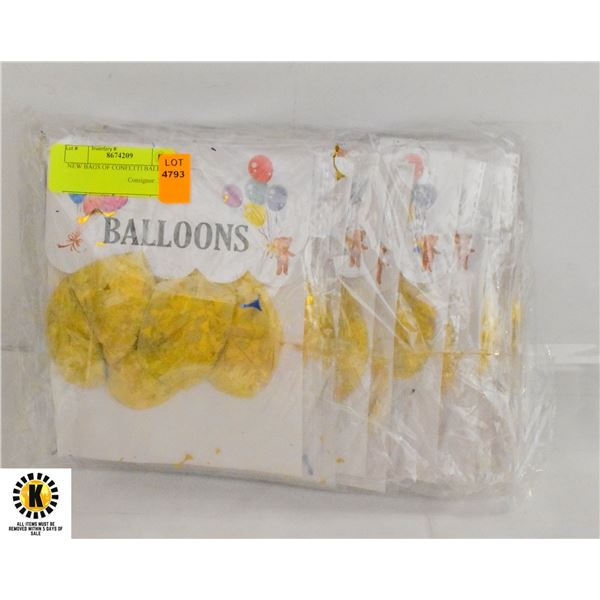 NEW BAGS OF CONFETTI BALLOONS