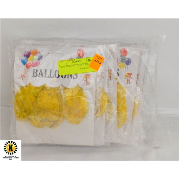 NEW BAGS OF CONFETTI BALLOONS