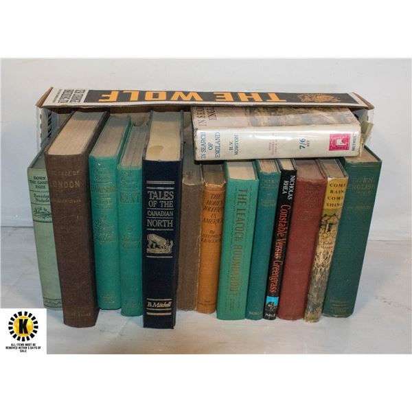 LOT OF ASSORTED COLLECTOR & ANTIQUE BOOKS