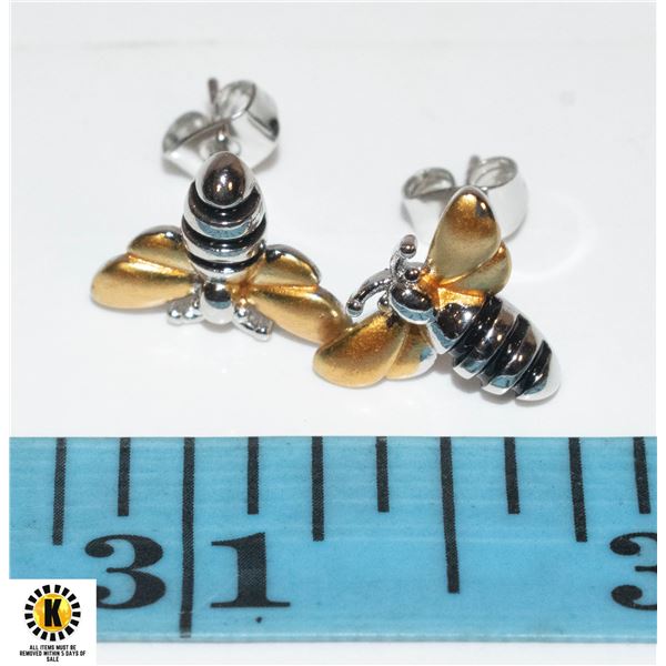 HONEY BEE FASHION EARRINGS, NEW