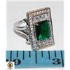 Image 1 : .925 STAMPED EMERALD CZ TYPE FASHION EARRINGS