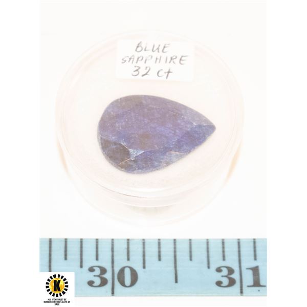 32CT GENUINE NATURAL BLUE SAPPHIRE GEMSTONE