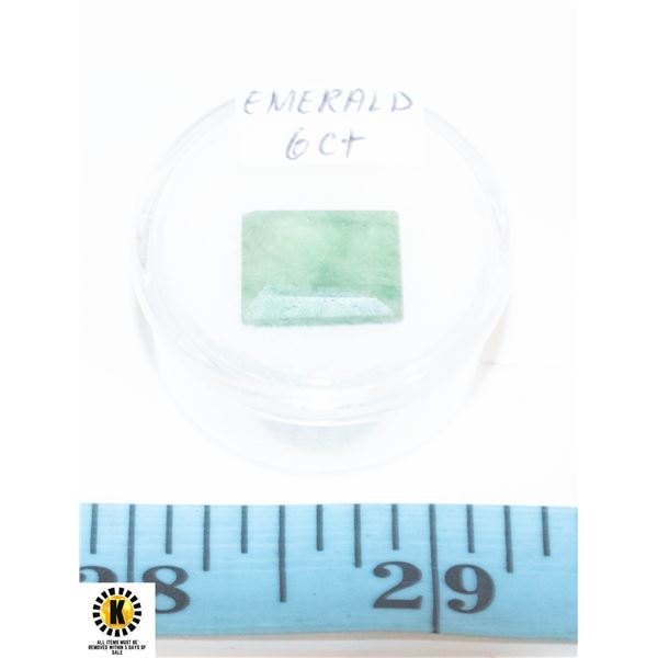 6CT GENUINE NATRUAL EMERALD GEMSTONE