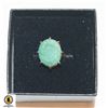 Image 1 : GENUINE NATURAL EMERALD STERLING SILVER RING S7